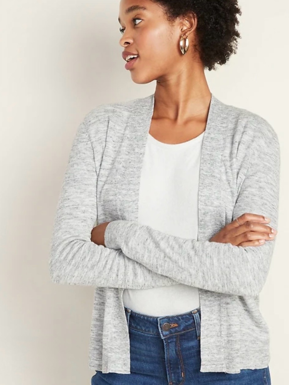 Old Navy light gray open cardigan. Size XS.
